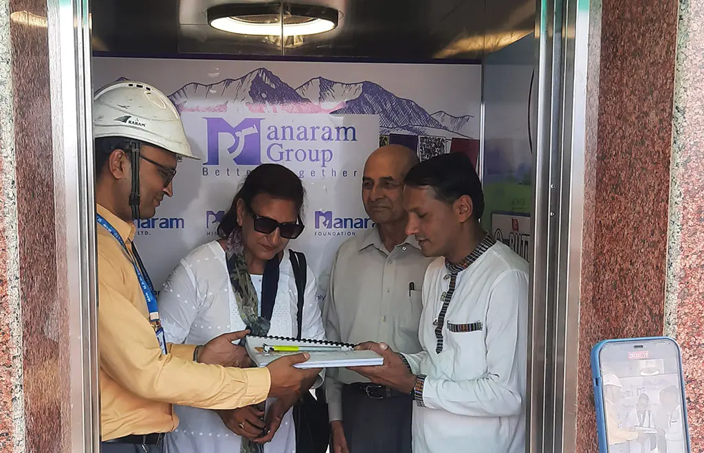 Handover of the new elevator at Radha Krishna Sewa Sanstha