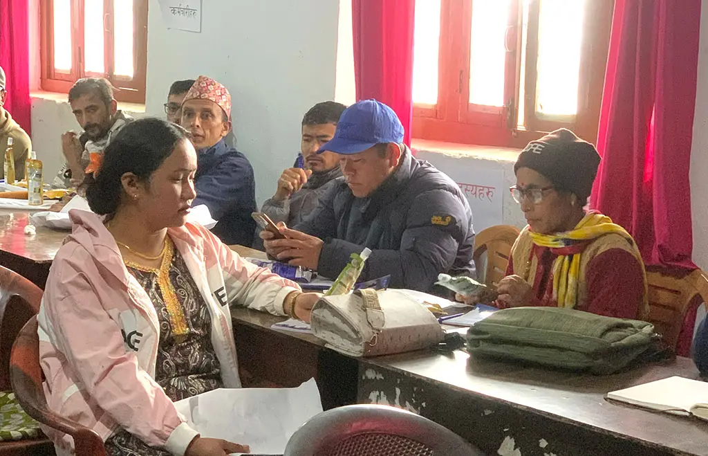 Farmers taking part in a Good Manufacturing Practices training session